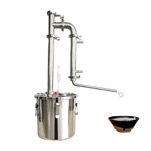 Distiller de água doméstico de aço inoxidável 20l, equipamento de fermentação privado de aço inoxidável rum vodka uísque gin distiller