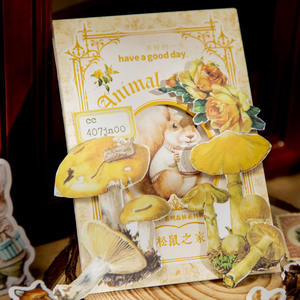 50 pcs/pack dessin animé papier autocollants Animal ferme série forêt matériel Journal décoration Base <span class=keywords><strong>Collage</strong></span> 6 modèles - Product Image 4