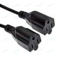Cordon d'alimentation C14 vers 2* 5-15R, câble adaptateur répartiteur en Y C14 vers double 5-15R, 0,32 m/1 pi