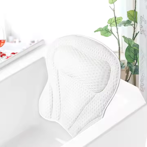 Morbido impermeabile 4D Air Mesh cuscino da bagno per la casa Spa supporto ergonomico per la schiena e il collo con 6 forti ventose - Product Image 3