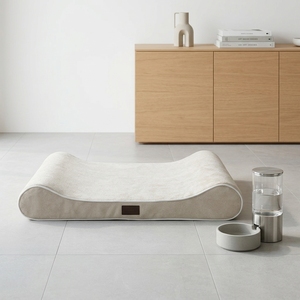 Lits orthopédiques pour chiens <span class=keywords><strong>ETRIP</strong></span> PET, luxe, modernes, classiques, lavables, blancs, pour chiens de grande et moyenne taille, housse amovible, durables et écologiques - Product Image 5