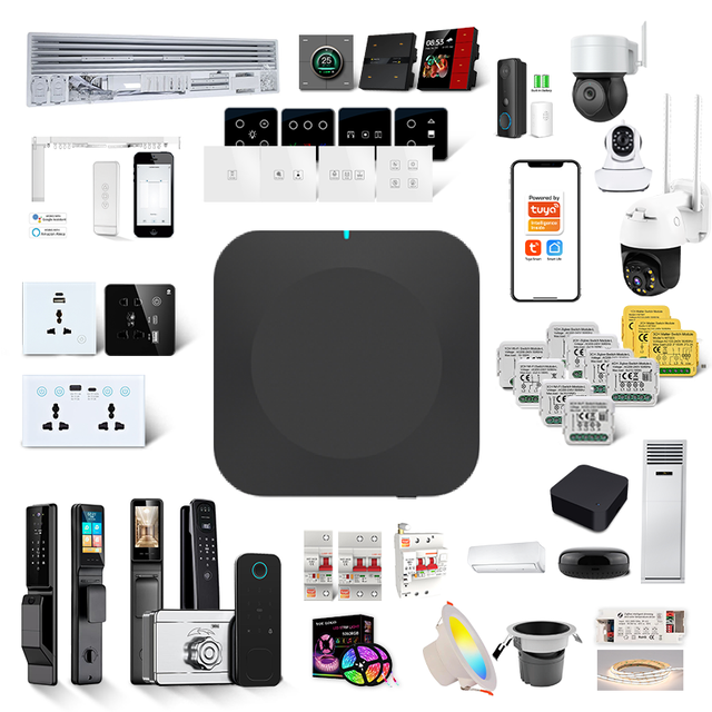 New Golden Security Smart Life Dual Band 5GHZ Wifi Zigbee BLE Long Range Wall-mounted Smart Home Gateway Hub Max Connectivity