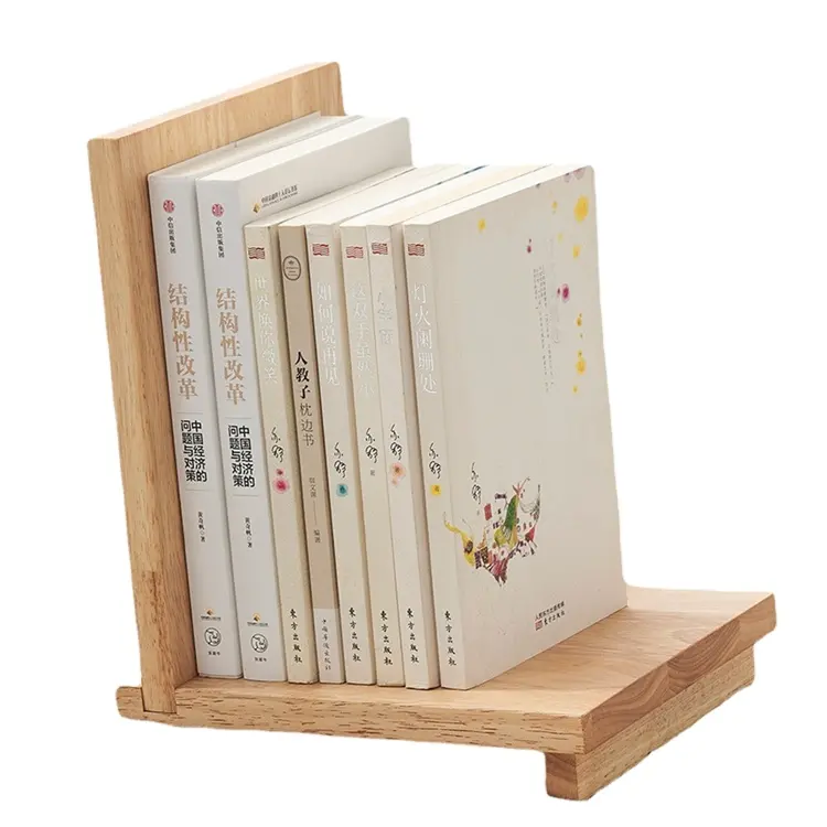 Soporte de libro de madera de goma ecológico, modelo de tallado de arte para el hogar y el Hotel, tema budista de estilo japonés, regalo de decoración ecológico