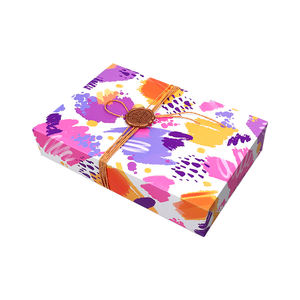 Alta calidad al por mayor 80g cumpleaños juguetón Graffiti papel Kraft tejido regalo lujo embalaje personalizado rollo de papel de regalo - Product Image 1