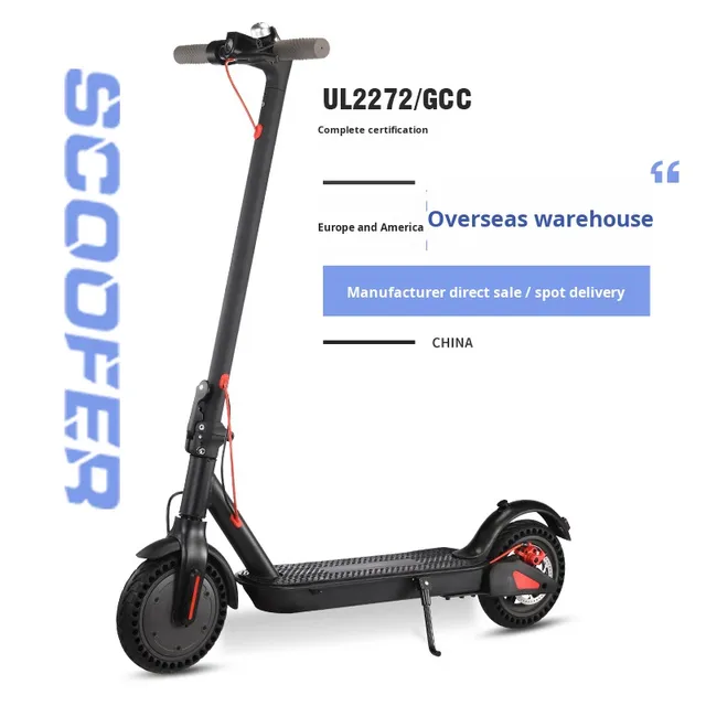 Adult Foldable Aluminum Alloy Electric Scooter with 30km/h Max Speed 6.6-10.4Ah Battery (Customizable) for Commuting