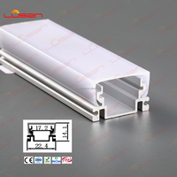 Profilé en aluminium extrudé 6063-T5 pour bandes LED, décorations, service de découpe LS-068