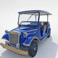 Voiture électrique rétro classique vintage, chariot de golf antique, buggy pour le tourisme, voiture de tourisme classique