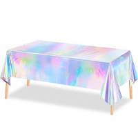 Nappe jetable en polyéthylène (PE) colorée de 108 pouces pour décoration de scène et accessoire de mise en scène, surface unie, pour l'exportation transfrontalière