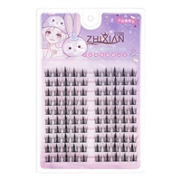 Lot familial de faux cils synthétiques, sans colle délicate, grande capacité, style tournesol, design griffe de chat inspiré du renard, naturel et volumineux