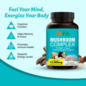 Cápsulas de Colágeno Marino con Complejo de Hongos OEM ODM, Cápsulas con Mezcla de Hongos y Extracto de Cordyceps que Favorecen la Claridad Mental - Product Image 6