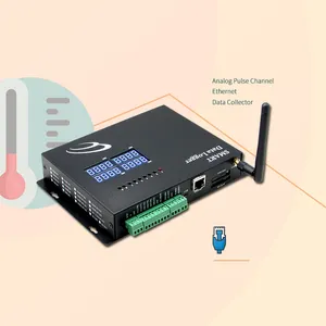 Logger de dados de temperatura multiponto gprs ethernet 4-20 ma, controlador de entrada serial na linha de logger de dados