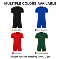 Uniformes de Fútbol Personalizados al por Mayor, Camisetas de Manga Corta para Hombre, 100% Poliéster, Cuello en V, Diseño Retro con Bloques de Color en Degradado