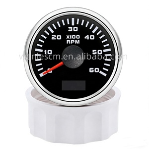 文乐电机 52mm 3000 RPM 黑色表盘防水汽车重型卡车巴士发电机农用机械转速表带计时器 - Product Image 6