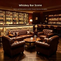Ensemble table et chaises de bar en bois massif de style européen rétro pour salles à cigares, bars à whisky, bars à expresso, pubs et cafés