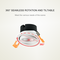 La Chine fabrique la meilleure qualité tuv norme australienne anti-éblouissement encastré 8 pouces led downlight 7w 12w ajuster le spot lumineux