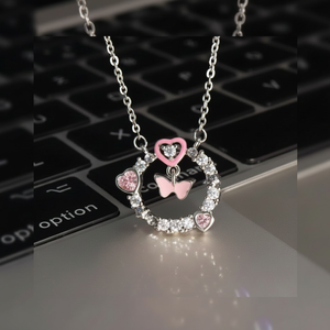 Vendita calda Tending stile coreano collane a strati per bambini iniziale cuore perla blocco carino gioielli di moda per bambini all'ingrosso - Product Image 1