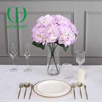 Bouquet de fleurs artificielles d'hortensias, fleurs artificielles au toucher réel pour les centres de table de mariage, décorations de table de fête