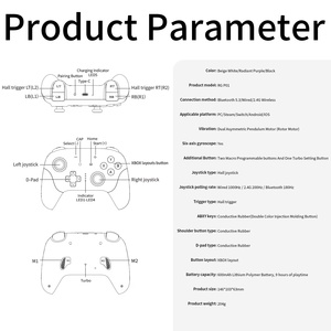 ネイティブモーションRG P01コントローラー有線ゲームパッドホール効果ジョイスティック2.4GワイヤレスBTゲームコントローラー<span class=keywords><strong>PC</strong></span>用Android IOS - Product Image 6