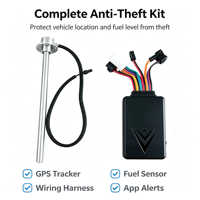 Traceur GPS 4G intelligent avec capteur de carburant RS232 pour flotte d'entreprise GAR405 SG001, coupure à distance et alertes de carburant