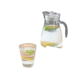 Lilac BSCI Lfgb 1500ml nước Jug và thủy tinh đặt trà & trái cây truyền bình với xử lý và nắp - Product Image 1