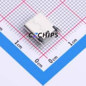 TYPE-<b>C</b>-31-M-20 USB Connector SMD Connector ( Connector Type: Type-<b>C</b> )( Gender: Female )( Mounting Type: <b>Clamp</b> Plate ) - Product Image 2