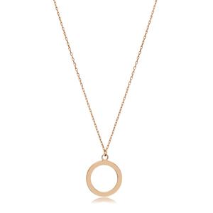 Collier à breloques en argent uni rond creux en gros 925 bijoux en argent sterling turc fait à la main - Product Image 6