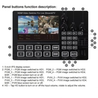 SYONG 5 İnç IPS HD Ekran 4 Kanallı Kesintisiz Yayın Kamerası Video Mikseri Canlı Yayın İçin