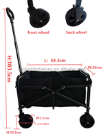 Chariot pliable robuste avec grandes roues pour le sable, chariot de transport portable pour le camping, les sports et les activités de plein air, personnalisable