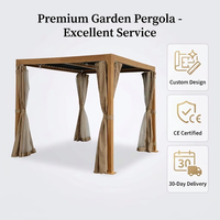 Kit de pergola en aluminium à montage facile avec toit à lames pour projet de jardinage DIY