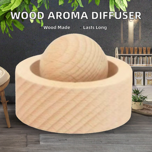 Round Wood <b>Essential</b> <b>Oil</b> Aroma <b>Diffuser</b> for Aromatherapy Fragrance Accessories - Product Image 2
