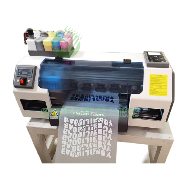 Factory DTF PET Film Printers 30cm High Speed Double XP600 Printhead for TShirt DTF Printing Machine White Ink CISS Tank System