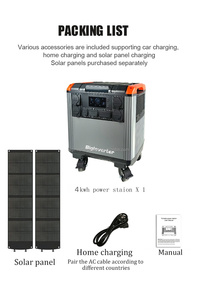 Générateur solaire BIGINVERTER 4000W, station d'alimentation portable d'urgence 4000Wh à grande capacité - Product Image 6