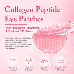 MasaiGGe Patch Gel Idratanti al Collagene, Patch <span class=keywords><strong>Occhi</strong></span> al Peptide di Collagene con Acqua di Collagene, Complesso di 15 Peptidi, Niacinamide, Caffeina - Product Image 5