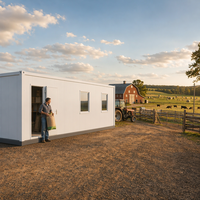 Conteneur de 20 pieds pour abri de ferme et stockage d'aliments, pratique, isolé, imperméable, respirant, coupe-vent, design moderne, en kit