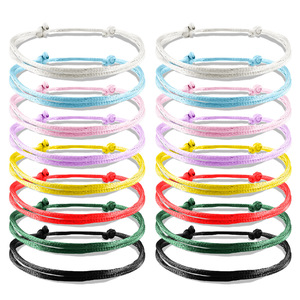 Bracelets noués en <span class=keywords><strong>fil</strong></span> <span class=keywords><strong>de</strong></span> <span class=keywords><strong>soie</strong></span> coloré <span class=keywords><strong>de</strong></span> 3mm pour la fabrication <span class=keywords><strong>de</strong></span> bijoux <span class=keywords><strong>de</strong></span> bricolage Bracelets tissés en <span class=keywords><strong>fil</strong></span> <span class=keywords><strong>de</strong></span> <span class=keywords><strong>soie</strong></span> souple ajustables et personnalisés bon marché - Product Image 1