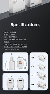 <span class=keywords><strong>Chargeur</strong></span> rapide GaN 2 ports Bloc <span class=keywords><strong>chargeur</strong></span> USB C <span class=keywords><strong>30W</strong></span> pour <span class=keywords><strong>iPhone</strong></span> 15 <span class=keywords><strong>Pro</strong></span> Max/<span class=keywords><strong>14</strong></span>/13, iPad <span class=keywords><strong>Pro</strong></span> - Product Image 5