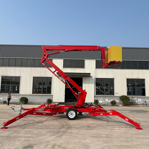 <span class=keywords><strong>Plataforma</strong></span> Elevadora Articulada Remolcable Anticorrosión Montada en <span class=keywords><strong>Remolque</strong></span>, Tipo Cherry Picker, Duradera para Trabajos Aéreos - Product Image 1
