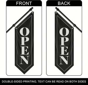 Kit de Montaje de Bandera Comercial de Poliéster de Tres Capas, Doble Cara, para Montar en Pared, con Asta de Plástico (Negro 27) - Product Image 5