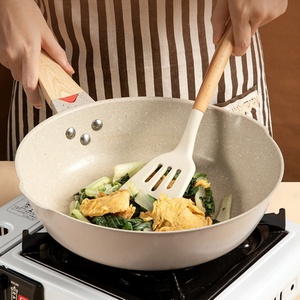 Ensemble de 6 ustensiles de cuisine en bois, ustensiles de cuisine en silicone antiadhésifs avec support pour ustensiles de cuisine - Product Image 3
