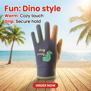 Winter Kids <strong>Gloves</strong> Three-in-one <strong>Waterproof</strong> Luminous Windproof Warm Fleece-Lined Cartoon Cycling Outdoor Activities - Product Image 1