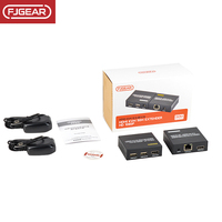 Fjgear harga pabrik usb Kvm Extender Plug and Play over ip fiber hdmi kvm extender 50m dengan ip IR hingga 4K
