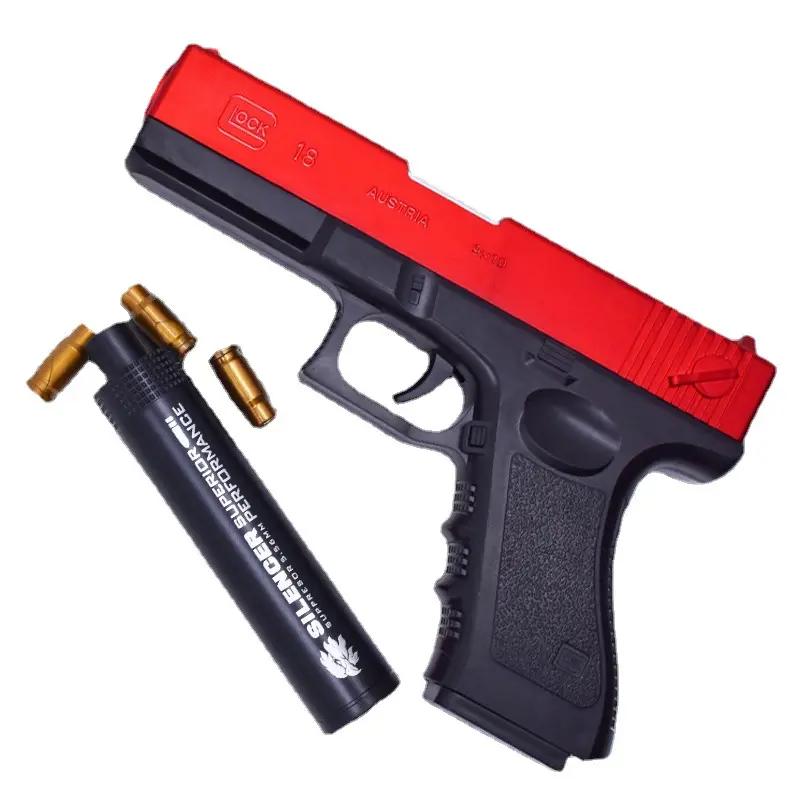 हॉट सेलिंग शेल फेंकने glock एयरसॉफ्ट बंदूक खिलौना पिस्टन बंदूक की नरम गोली बंदूक