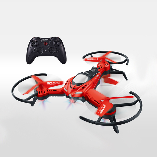 Remote Control 6-Axis Gyro Altitude Hold 4CH Quadcopter Drone Light Obstacle Avoidance and Follow Me Feature Includes Battery