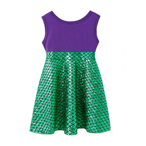Vente chaude Sirène <span class=keywords><strong>Ariel</strong></span> <span class=keywords><strong>Princesse</strong></span> Costume Enfants Robes Pour Filles Enfants Carnaval Fête D'anniversaire Vêtements Sirène Robes - Product Image 2