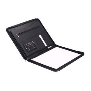 Carpeta Organizadora de Alta Calidad con Cierre de Cremallera Fácil de Abrir y Cerrar, Diseño Exclusivo, con Calculadora y Espacio para Bolígrafos, para Oficina - Product Image 2