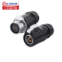 Connecteur circulaire semi-métallique CNLINKO LP20, ensemble de connecteurs étanches IP68, automatisation industrielle, éclairage LED extérieur