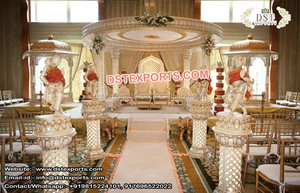 Mandap de cristal de mariposa para boda, diseño elegante de mariposa, fibra de cristal - Product Image 3