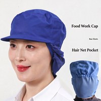 Chapeau de travail unisexe en maille avec visière et bonnet de protection pour les cheveux, idéal pour les cuisines de transformation alimentaire et les ateliers d'usine