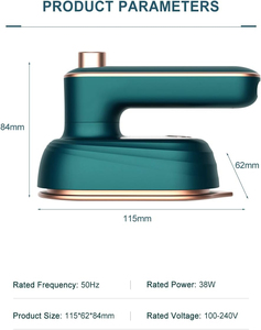 Plancha de Vapor Portátil Mini USB Recargable Inalámbrica Eléctrica, Plancha de Viaje, Vaporizador de Ropa de Mano Húmedo y Seco - Product Image 2
