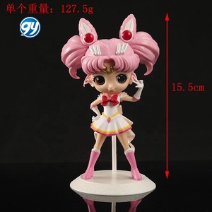 15.5cm 2 pièces Sailor Moon Figure Anime dessin animé Usagi Chibiusa poupée jouet Statue - Product Image 2
